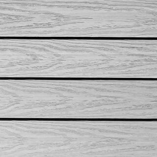 NewTechWood UltraShield Naturale 1 ft. x 1 ft. Quick Deck Outdoor Composite Deck Tile Sample in Icelandic Smoke White US-QD-ZX-SW-S