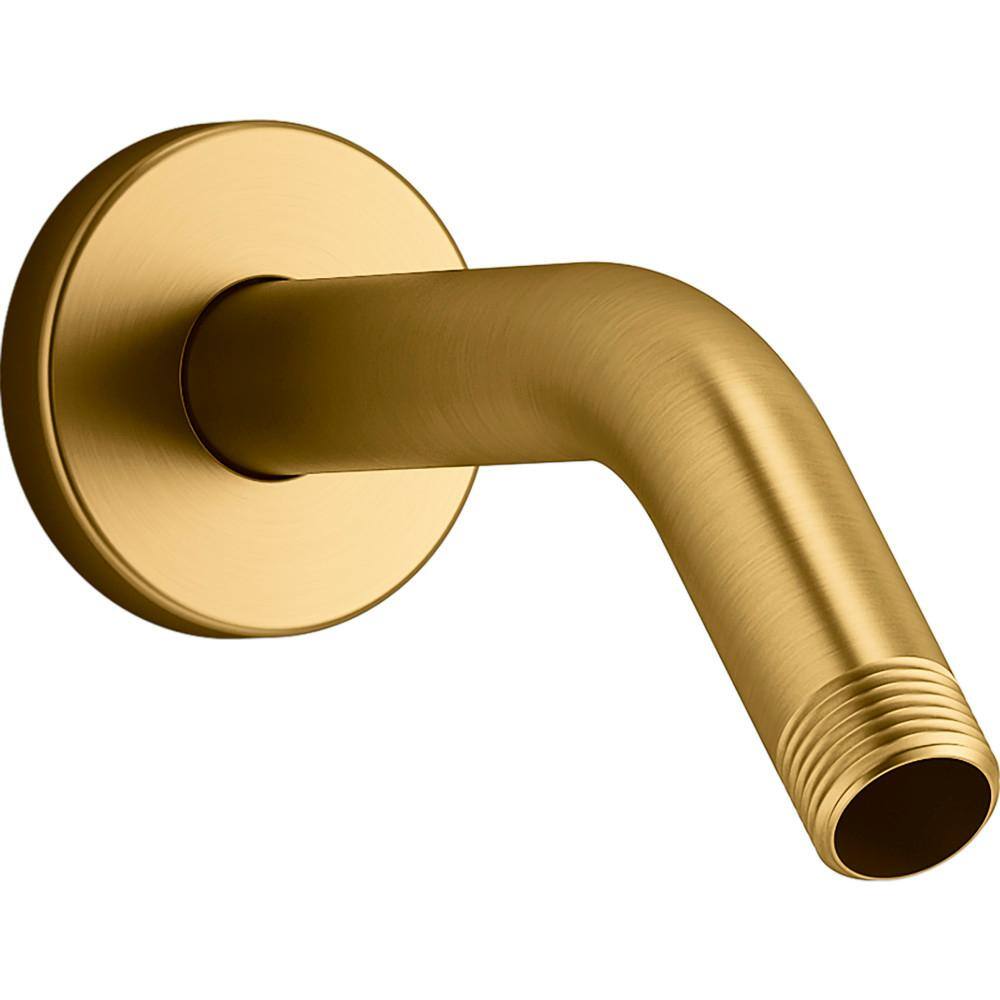 KOHLER Statement Shower Arm and Flange in Vibrant Brushed Moderne Brass 26318-2MB