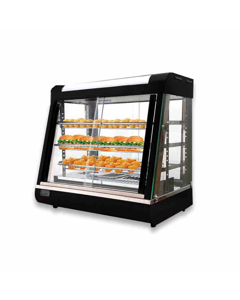 INTSUPERMAI Electric 35 inch Food Warmer Showcase Display Insulation Cabinet 3 Tiers