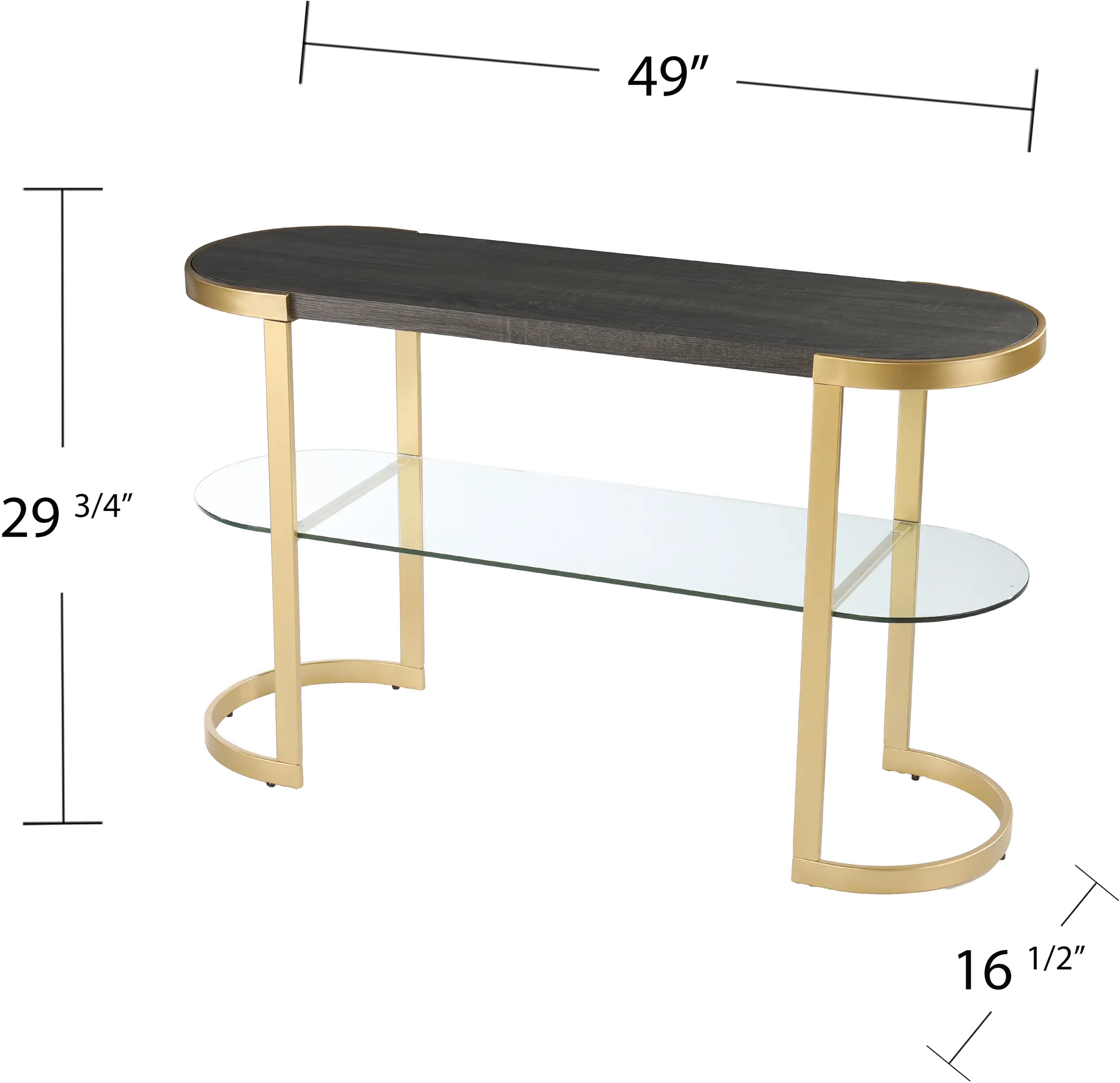 Otsento Gold and Ebony Console Table