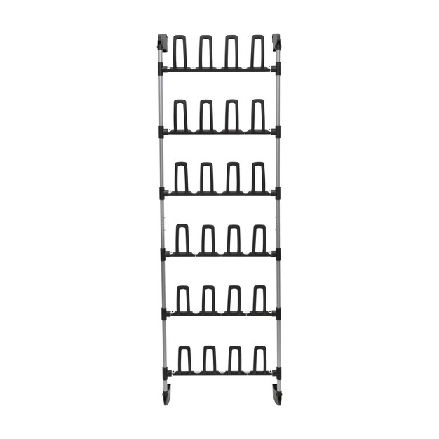 Organize It All Overdoor 12 Pair Shoe Rack Basic Collection