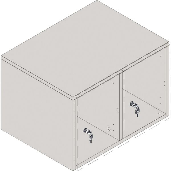 Lorell White Double Cubby Storage Base Adder Unit