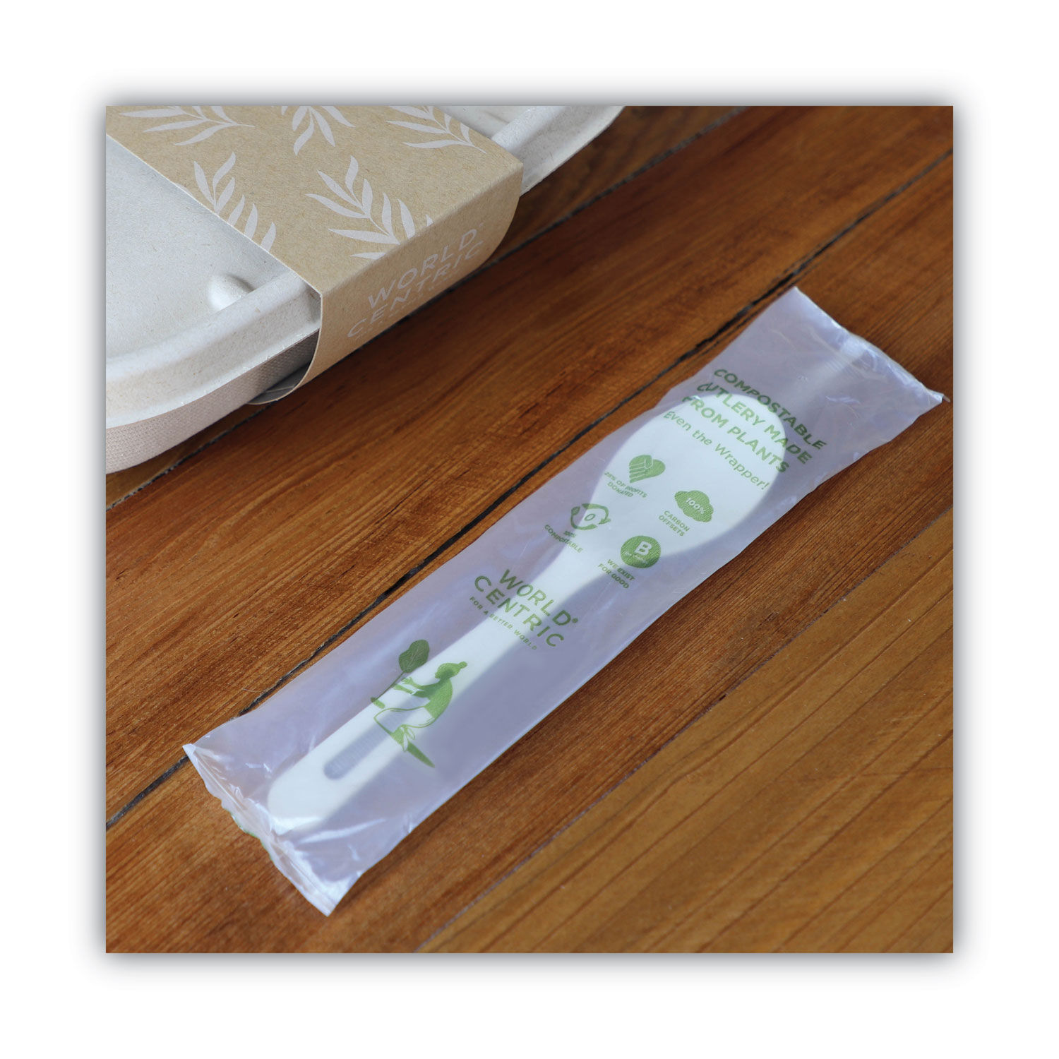 TPLA Compostable Cutlery by World Centricandreg; WORSPPSI