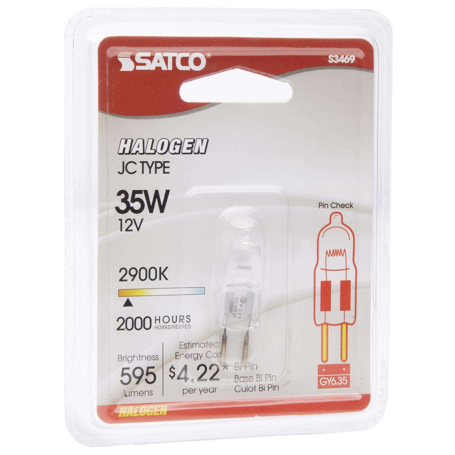 Satco 35 W T4 Specialty Halogen Bulb 595 lm Warm White 1 pk