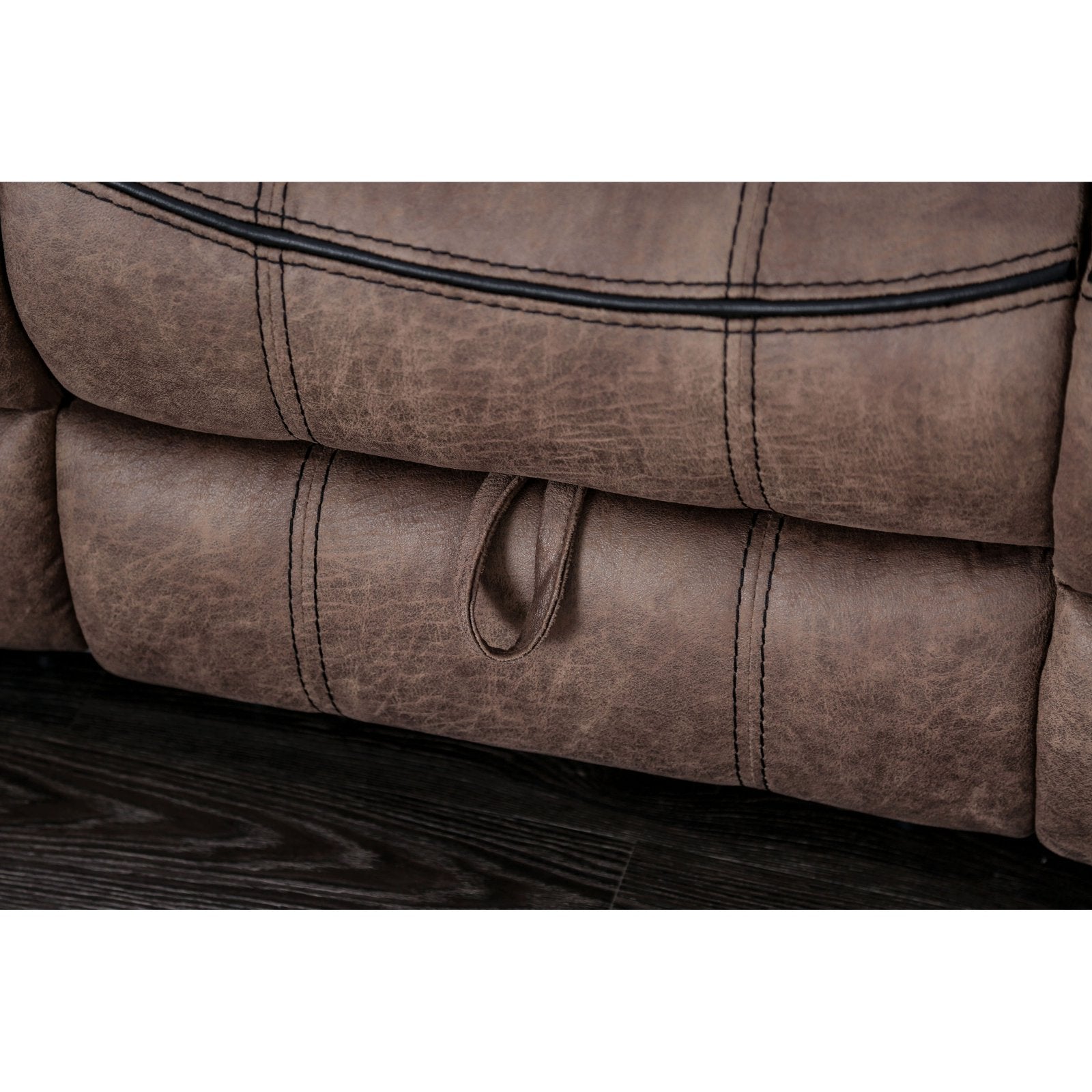 Furniture of America Frankenbon 2 Piece Reclining Sofa Set with USB