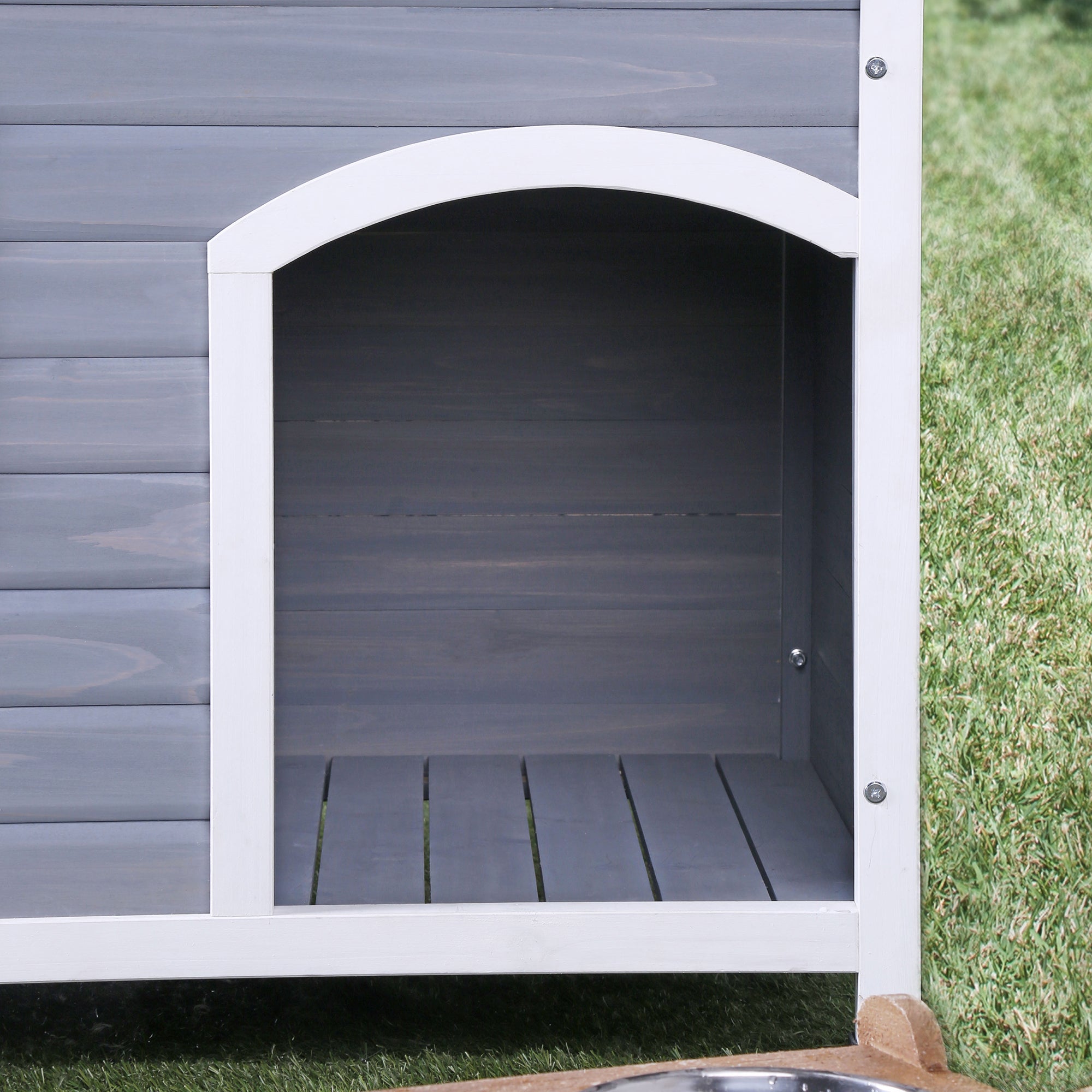 Furniture of America Halley Contemporary Open Terrace Two-Tone Pet House