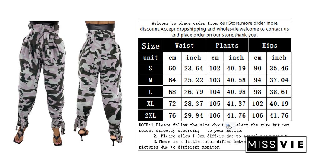 Casual Hip Hop Loose Jogger Camouflage Print Pants