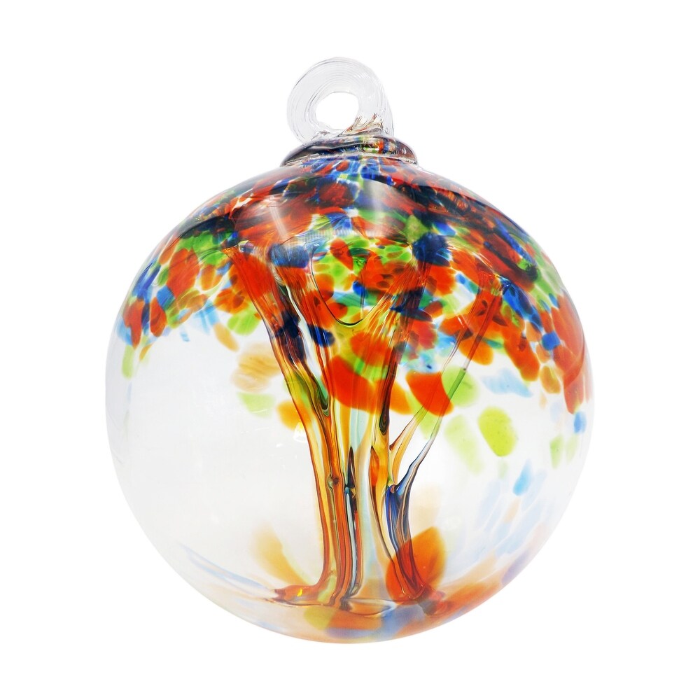 Tree of Life Royal Hand Blown Art Glass Ornament 8\