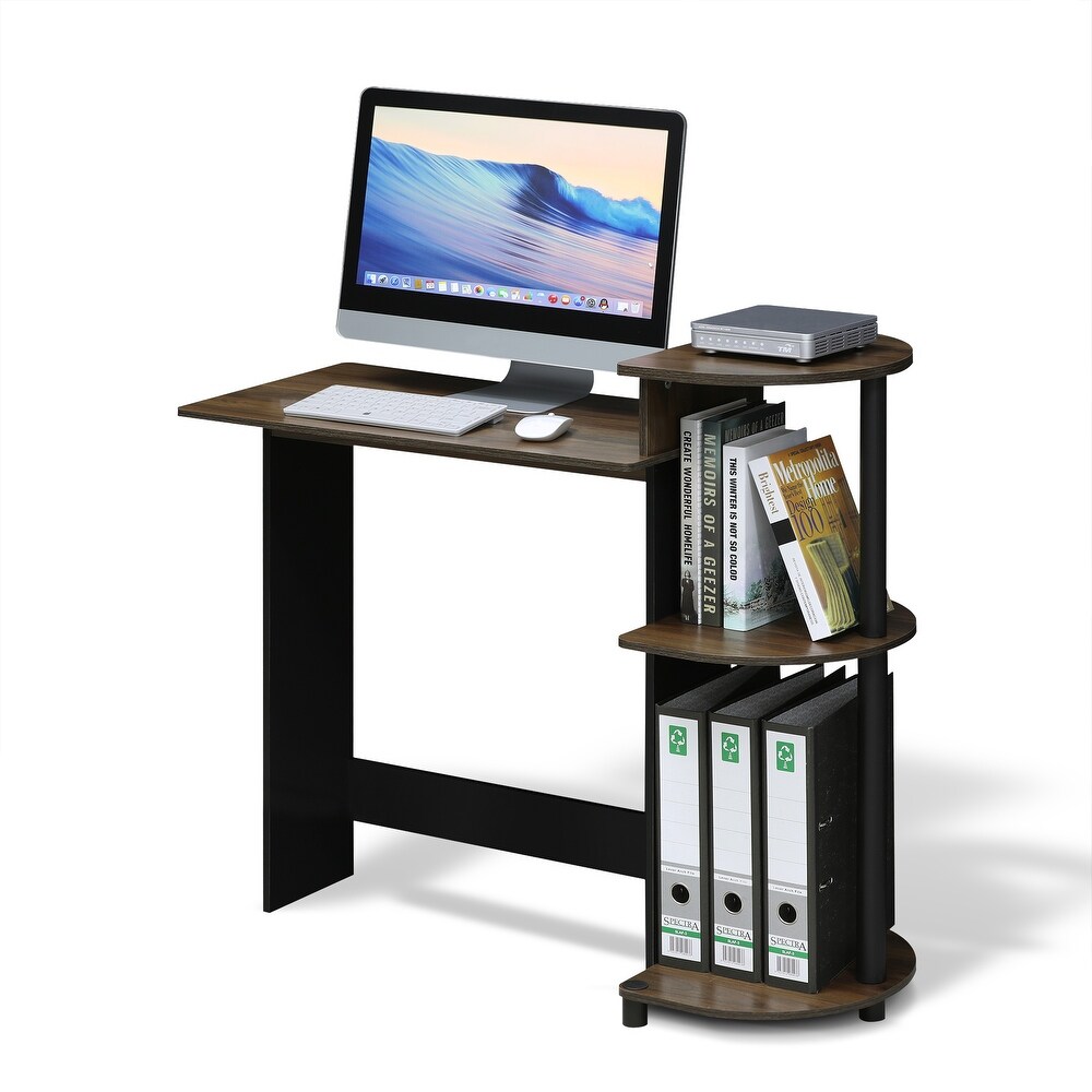 Porch   Den Baruch Compact Modern Wood Computer Desk with Shelves