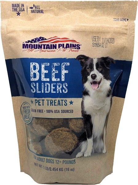 Mountain Plains All American Pet Treats Beef Sliders Grain-Free Dog Treats