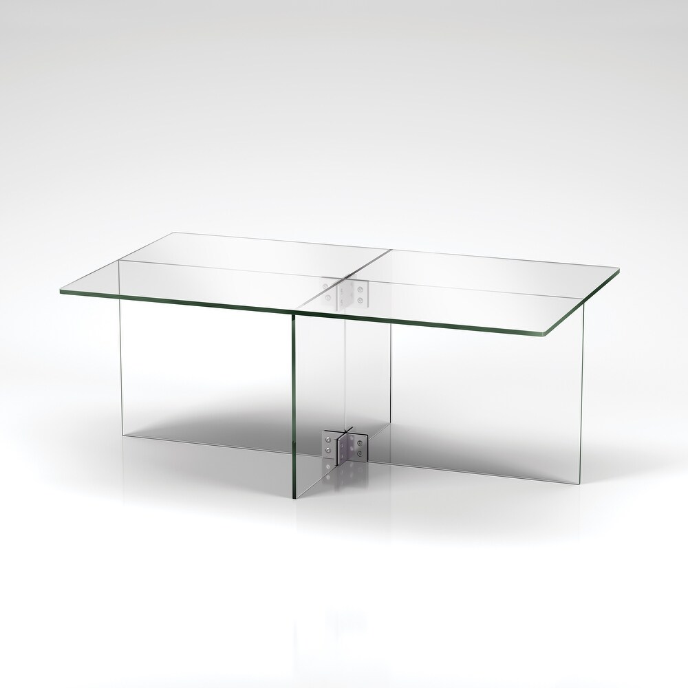 Silver Orchid Carlisle Glass Coffee Table