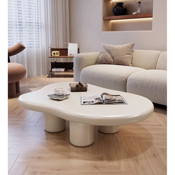 Creamy Cloud Coffee Table with Four Legs