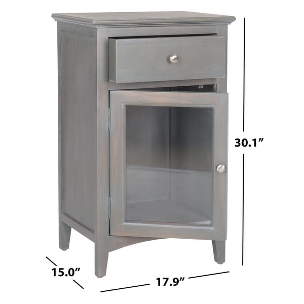 SAFAVIEH Ziva Ash Grey End Table - 17.9