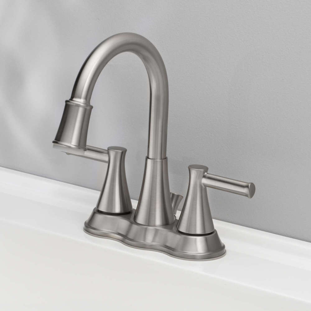 Oakbrook LED Bathroom Sink Faucet Two Handle Brushed Nickel ;