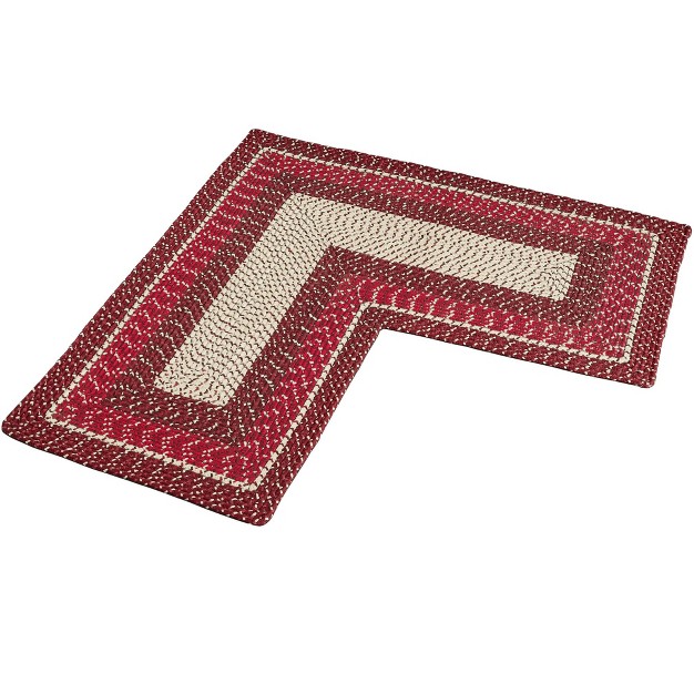 Collections Etc Braided L Shaped Rug