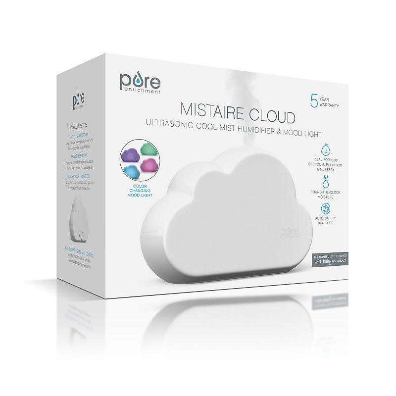 Pure Enrichment MistAire Cloud Ultrasonic Cool Mist Humidifier and Mood Light