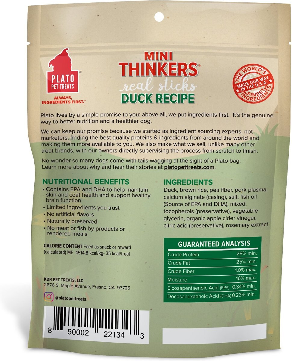 Plato Mini Thinkers Duck Recipe Dog Treats