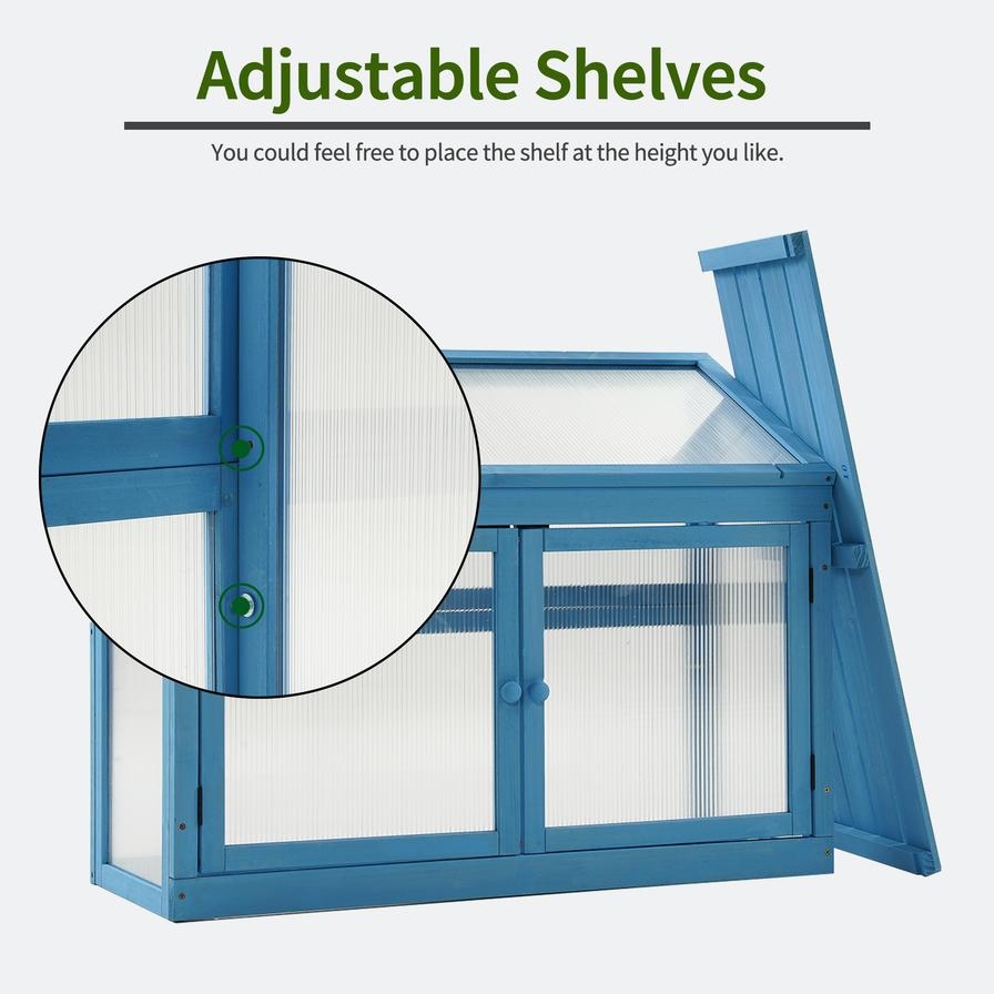 MCombo 2 Tier Cold Frame Greenhouse  Solid Wood 0160