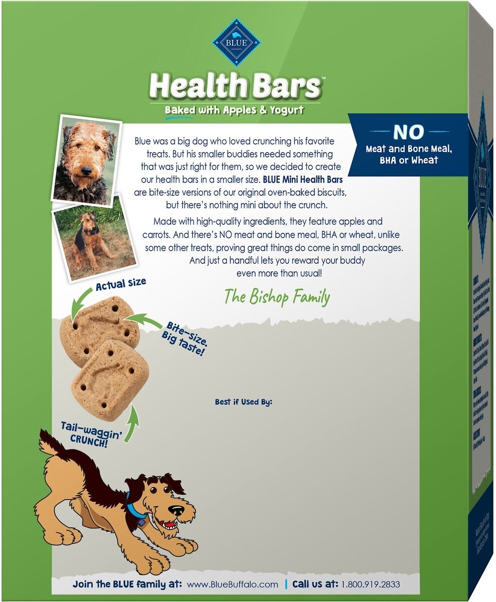 Blue Buffalo Mini Health Bars Baked Apples and Yogurt Dog Treats