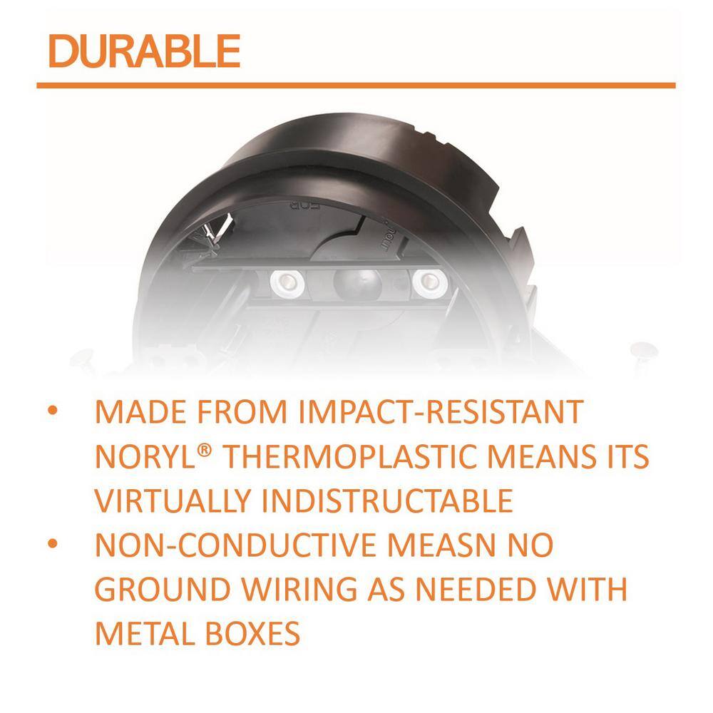 Legrand Pass  Seymour Slater New Work Plastic 4 In. Round 20.25 Cu. In. Construction Grade Fixture  Fan Ceiling Box S120BFAN