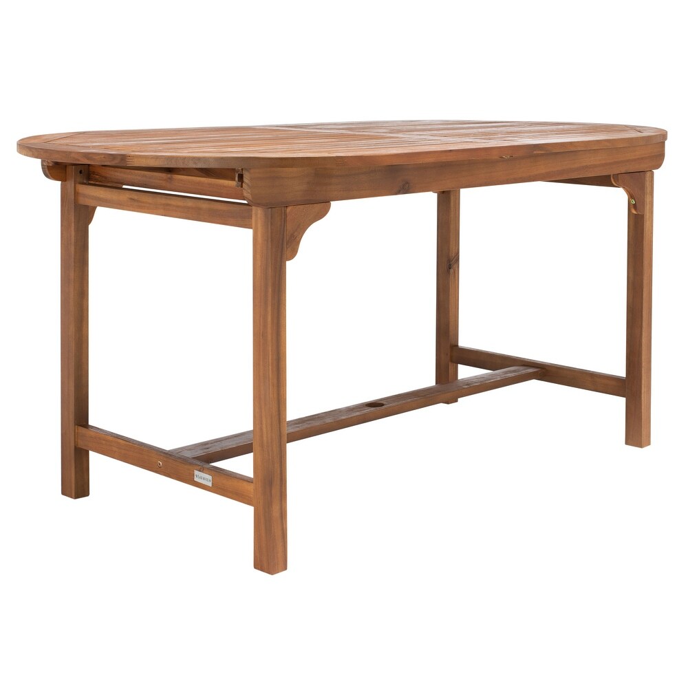 SAFAVIEH Hikaru 6 Chair 1 Table Extendable Patio Dining Set