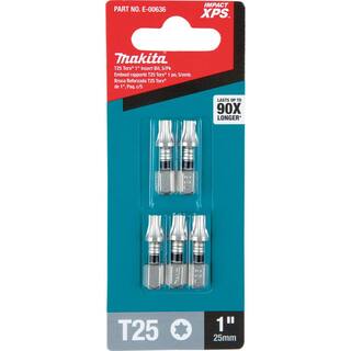 Makita IMPACT XPS T25 Torx 1 in. Insert Bit (5-Pack) E-00636