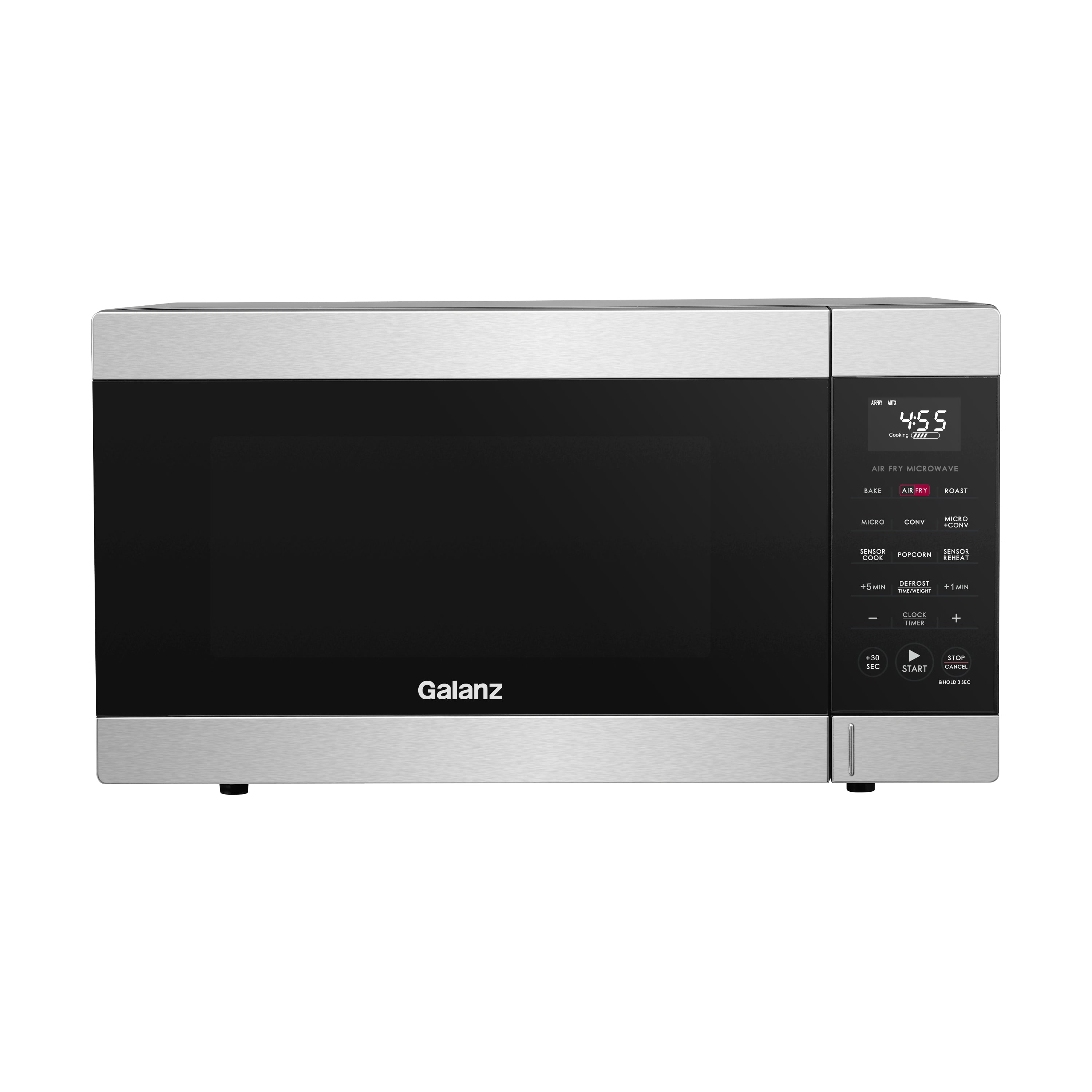 Galanz 1.2 cu. ft. Air Fry + Sensor Cook Countertop Microwave Oven, 1000 Watts, Stainless Steel