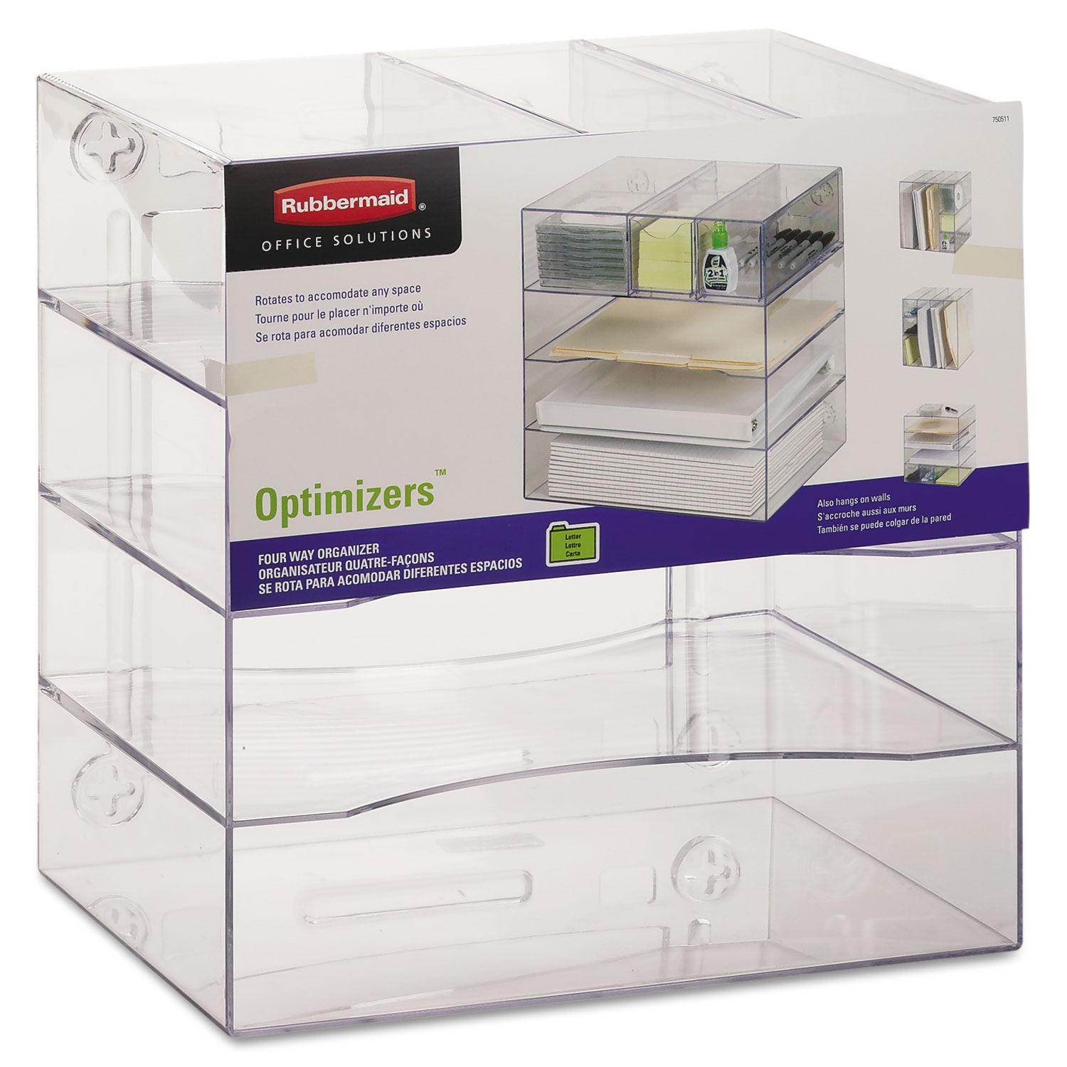 Optimizers Four-Way Organizer with Drawers by Rubbermaidandreg; RUB94600ROS