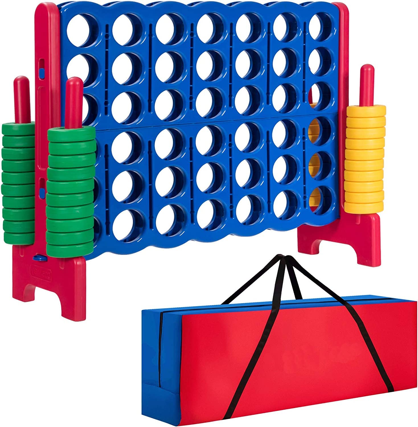 Costzon Giant 4-in-A-Row, Jumbo 4-to-Score Giant Games for Kids & Adults, With Carrying Bag