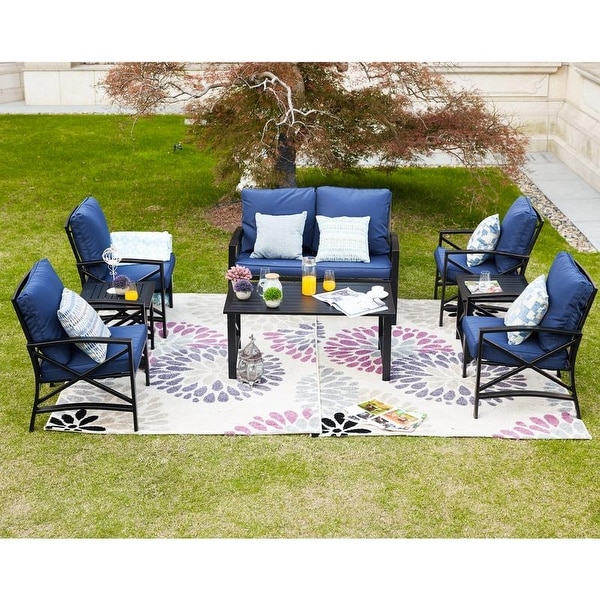 PATIO FESTIVAL 8Piece Outdoor Sofa Seating Group with Cushions