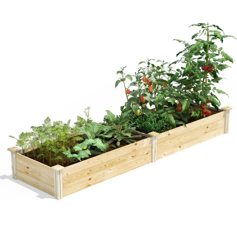 Greenes Fence 2 ft. x 8 ft. x 10.5 in. Original Pine Raised Garden Bed RCP24966T