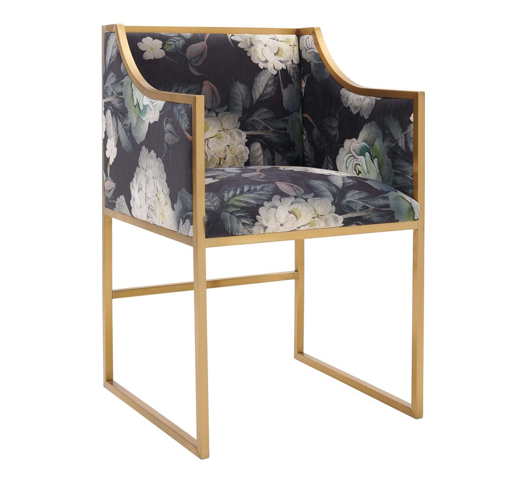 TOV Furniture Atara Floral Velvet Gold Chair - TOV Furniture TOV-D6349