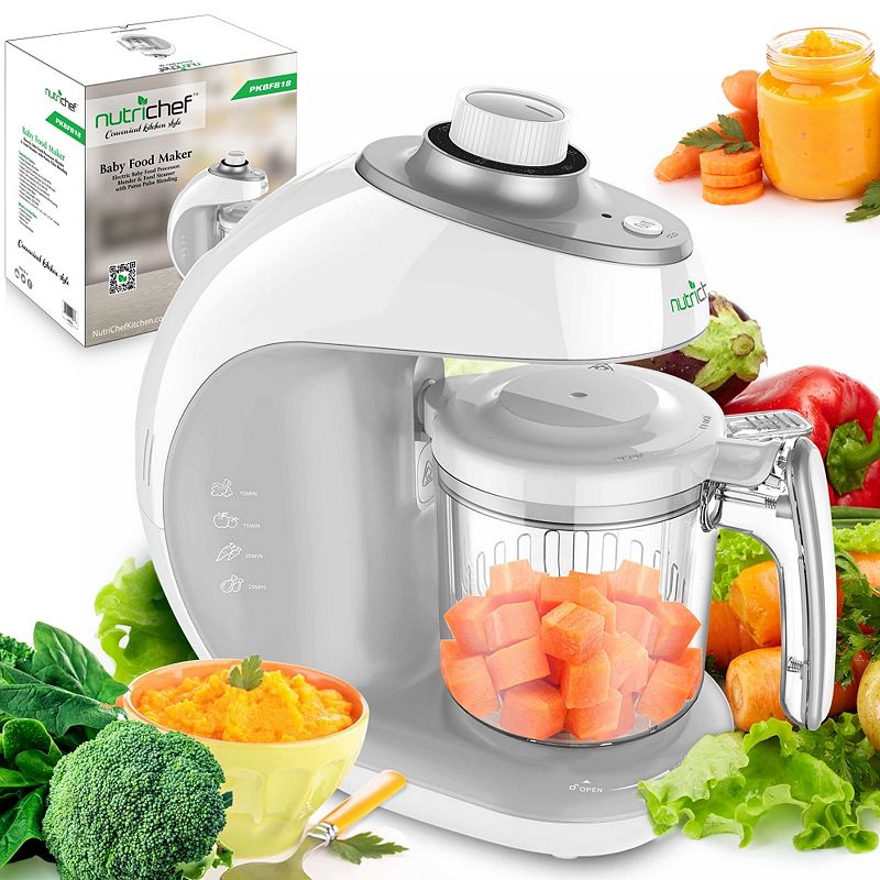 NutriChef Electric Baby Food Maker Puree Food Processor， Blender， and Steamer