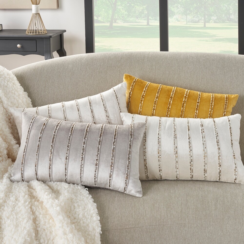 Mina Victory Sofia Striped Throw Pillow   ( 12\