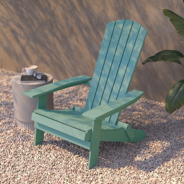 Polyresin Folding Adirondack Indoor/Outdoor Patio Chair (Set of 4)