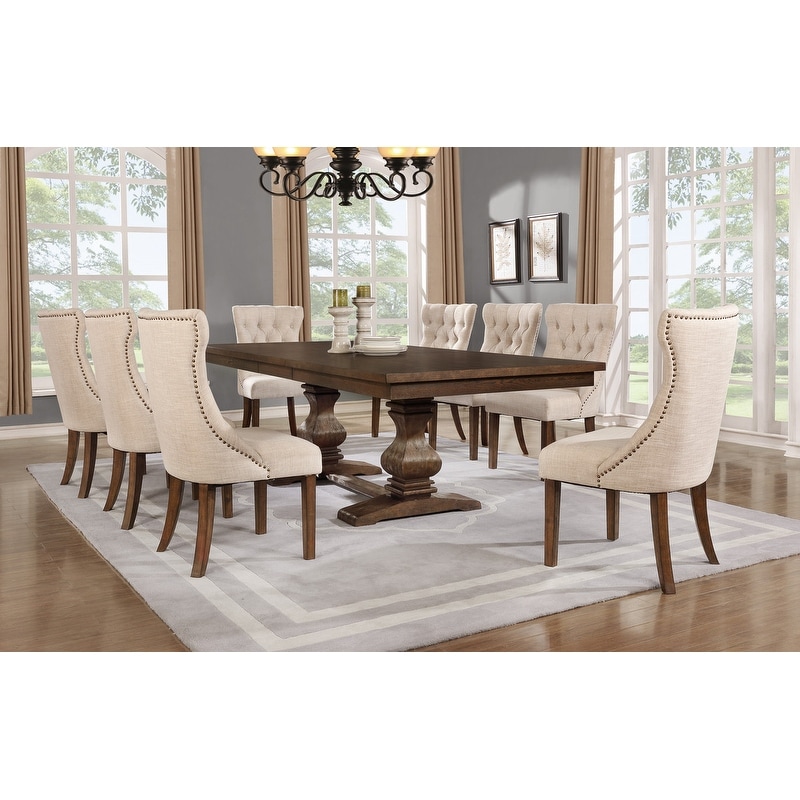 Best Quality Furniture 9 piece Walnut 18\