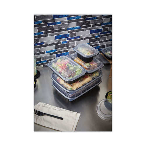 Pactiv EarthChoice Entree2Go Takeout Container | 12 oz， 5.65 x 4.25 x 2.57， Black， 600