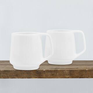 Noritake Marc Newson 11 oz. White Porcelain Set of 2-Mugs M412-MG02