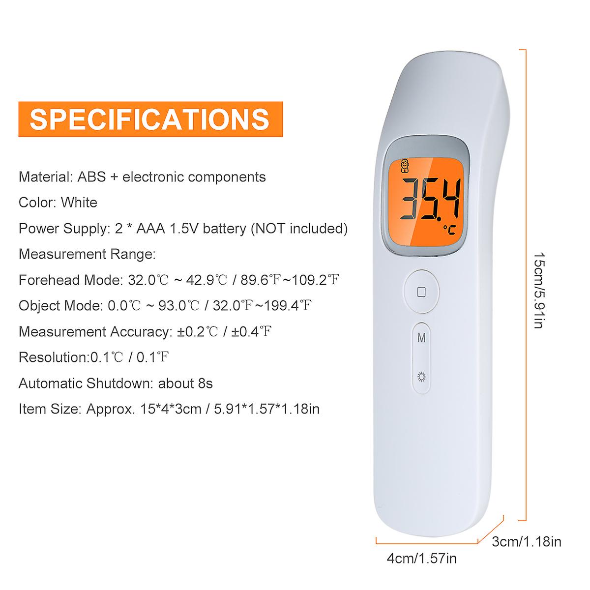 Handheld Non-contact Infrared Thermometer Lcd Screen With Backlight Digital Thermometer Household Forehead Temperature Meter / Switchable Electronic E