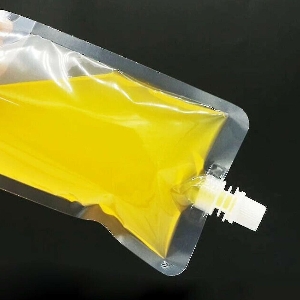 10pcs Transparent Spout Stand Up Drink Liquid Pouch Packaging Bag