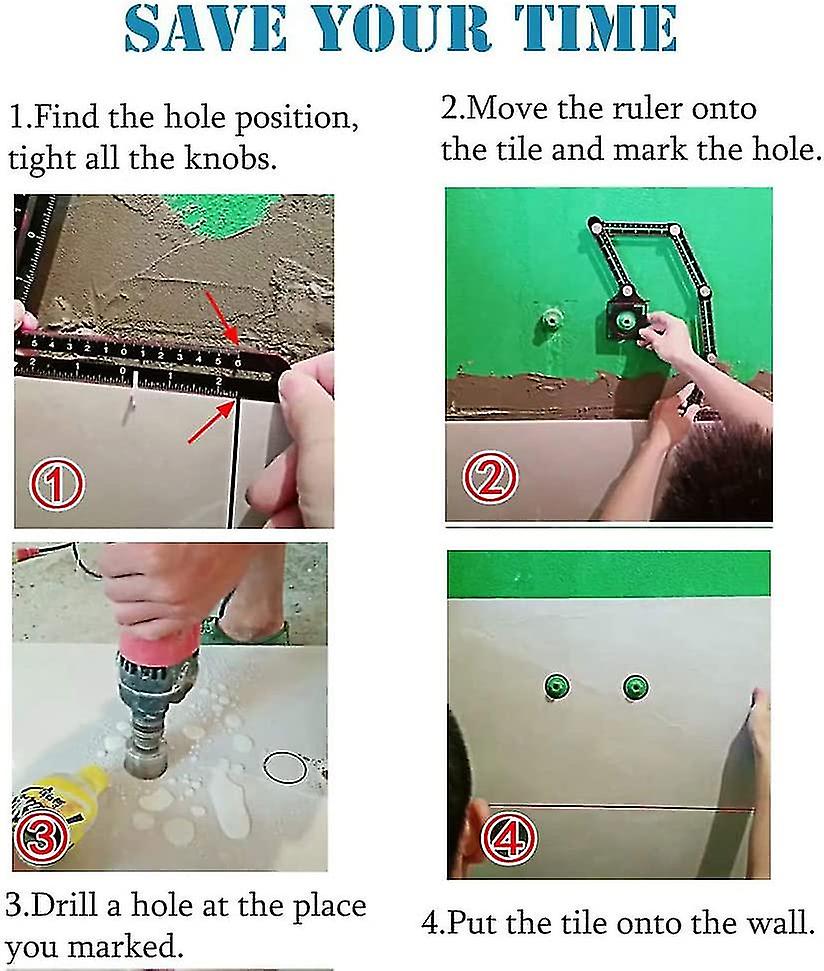 Multi-angle Measuring Ruler，angle Jig Tool Multi-jig Bend Measuring Tool，6-sided Folding，punch Locator