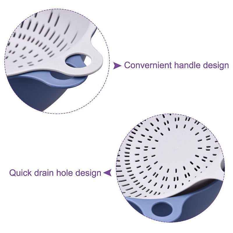 Strainer Colander Bowl 3 Pcs Medium Double Layer Drain Basket