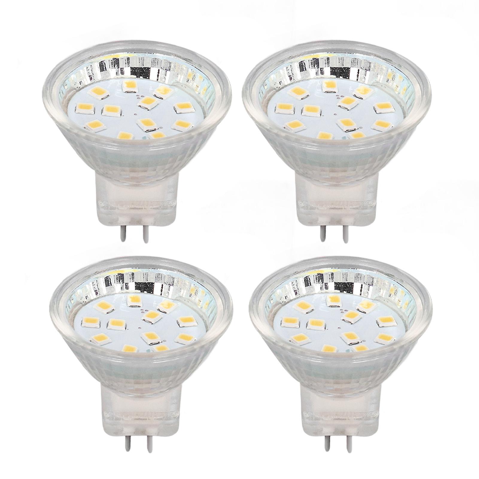 4PCS MR11 12LED Light Bulb 2W 300LM Spot Light Bulb Double Pin Base Landscape Light BulbWarm White 3000K