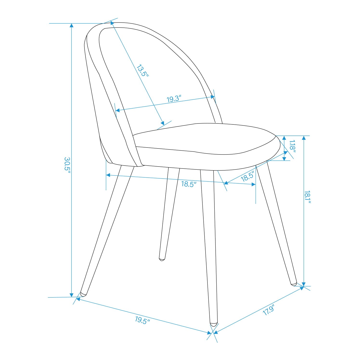 Homy casa Velvet Dining Chairs Set of 2 with Backrest for Kitchen， Rose