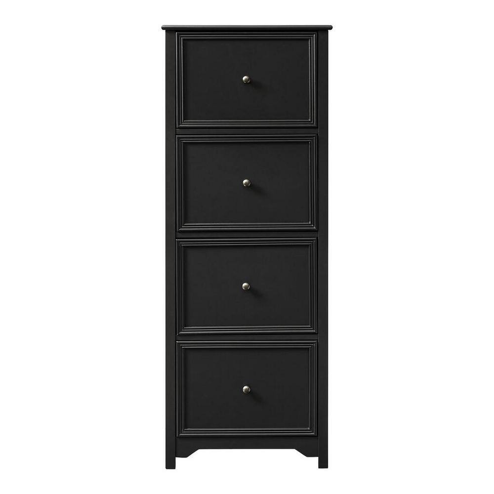 Home Decorators Collection Bradstone 4 Drawer Charcoal Black File Cabinet JS-3422-B