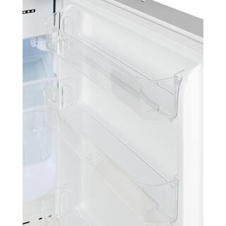 Summit Appliance 20 in. 2.68 cu. ft. Mini Refrigerator in White with Freezer ADA Compliant ADA302RFZTBC