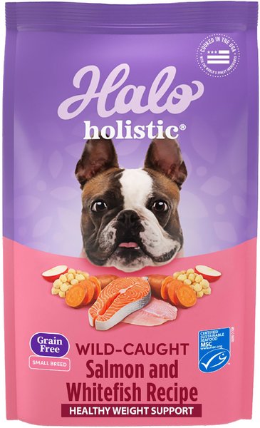 Halo Holistic Complete Digestive Health Wild-Caught Salmon and Whitefish Recipe Small Breed Dry Dog Food