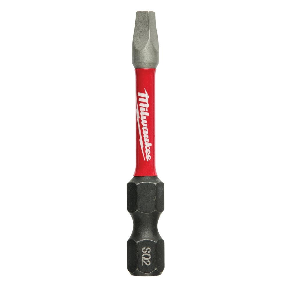 Milwaukee SHOCKWAVE閳?Impact Bit 2 SQ2 2pk