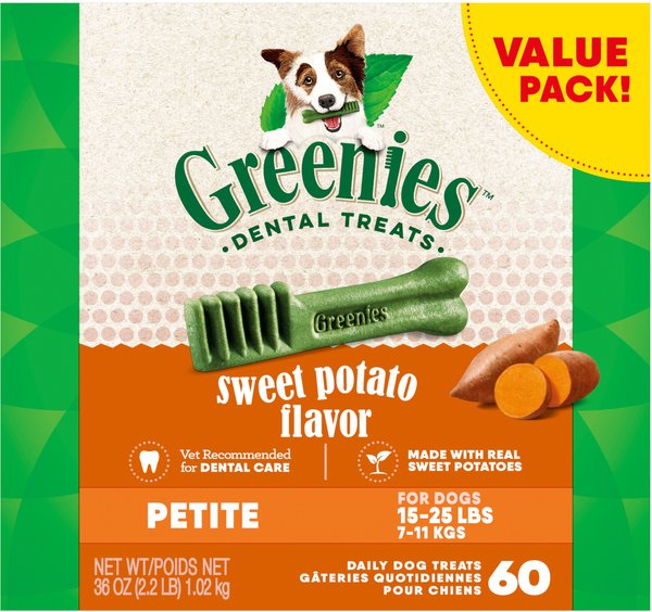 Greenies Petite Sweet Potato Natural Dental Dog Treats