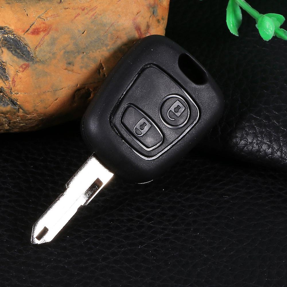 2 Buttons Uncut Blank Blade Remote Auto Car Key Fob Shell Case Replacement For Peugeot 206